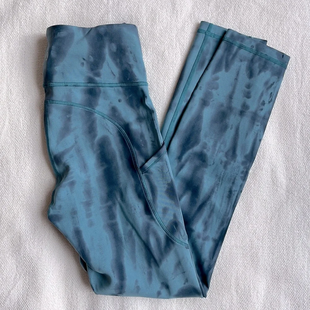 LULULEMON by Athleta Invigorate high rise tight 25” tie dye leggings w pockets 2